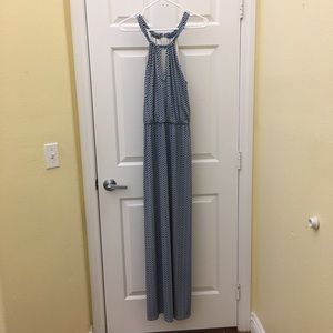 Long blue maxi dress